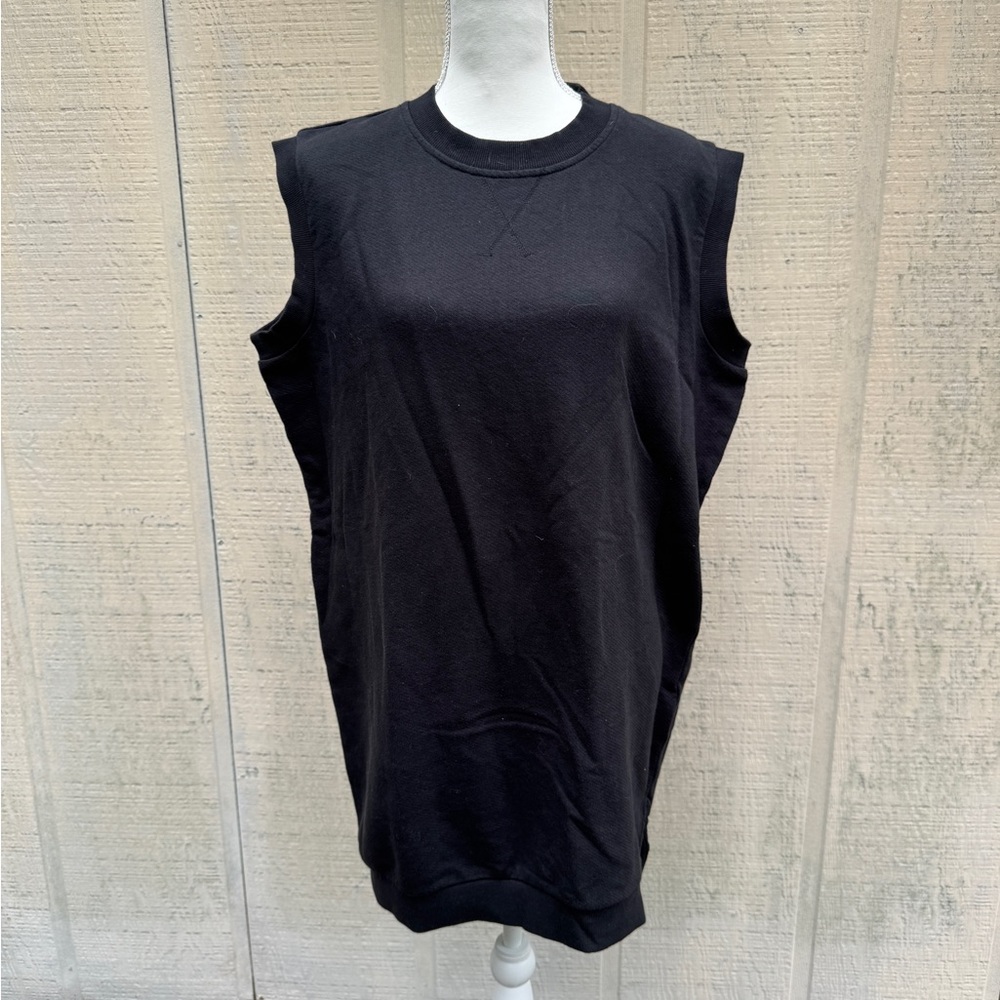 Seafolly Black Boheme Cotton Tank Coverup